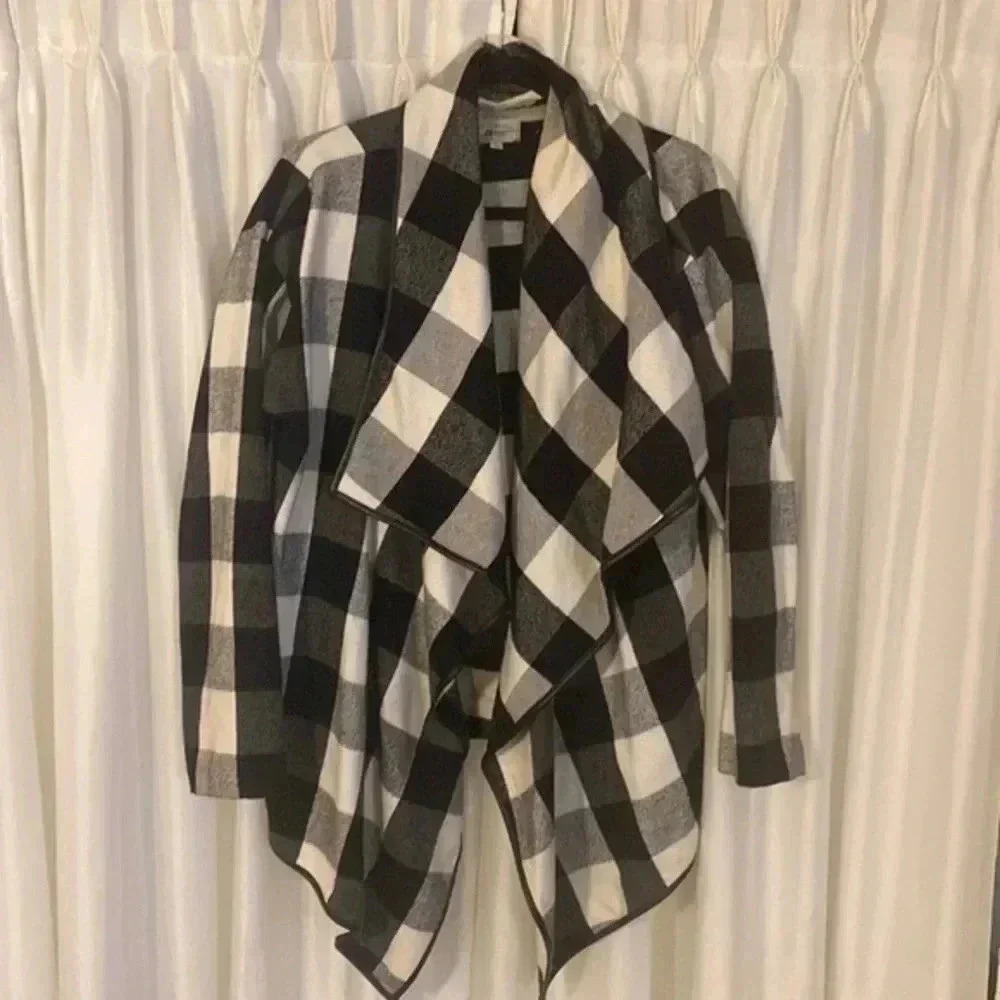 G.H. Bass & Co.- Buffalo Check drape front jacket‎ from Dillard’s.